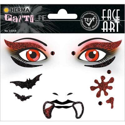 HERMA 15318 Temporäres Tattoo-Set - Vampir Gesichtskunst HERMA 15318 Temporäres Tattoo-Set - Vampir Gesichtskunst