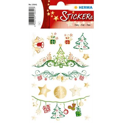 Herma 15641 Gullsgrønn Rød Sølv Juleklistermerker - dekorative gaveetiketter Herma 15641 Gullsgrønn Rød Sølv Juleklistermerker - dekorative gaveetiketter
