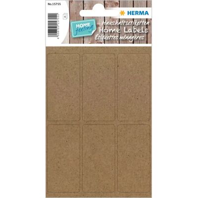 HERMA - 15755 - Marron naturel - 2,6 x 5,4 cm - Etiquettes autocollantes HERMA - 15755 - Marron naturel - 2,6 x 5,4 cm - Etiquettes autocollantes