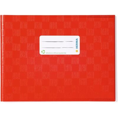 Housse de cahier Herma, A5 paysage, PP, Rouge - Lot de 50 Housse de cahier Herma, A5 paysage, PP, Rouge - Lot de 50