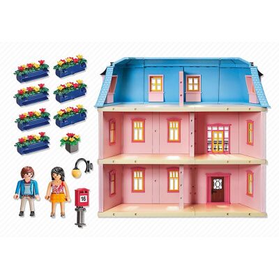 Luksusowy Domek dla Lalek Playmobil - 2 Piętra, 60x27x55cm, Baterie, 4+ Luksusowy Domek dla Lalek Playmobil - 2 Piętra, 60x27x55cm, Baterie, 4+