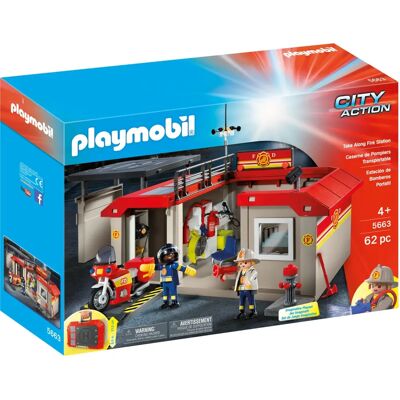 Conjunto de brinquedos Playmobil City Action 5663 - Estação de Bombeiros Conjunto de brinquedos Playmobil City Action 5663 - Estação de Bombeiros