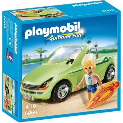 PLAYMOBIL Fun d'été : Surfeur avec Cabriolet - 6069 - Publicité PLAYMOBIL Fun d'été : Surfeur avec Cabriolet - 6069 - Publicité