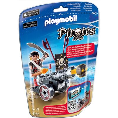 Playmobil 6165 - Pirata com App e Canhão - Conjunto de Brinquedos Playmobil 6165 - Pirata com App e Canhão - Conjunto de Brinquedos