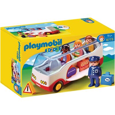 Playmobil 1.2.3 6773 Vit flygplats-shuttlebuss - Leksats Playmobil 1.2.3 6773 Vit flygplats-shuttlebuss - Leksats
