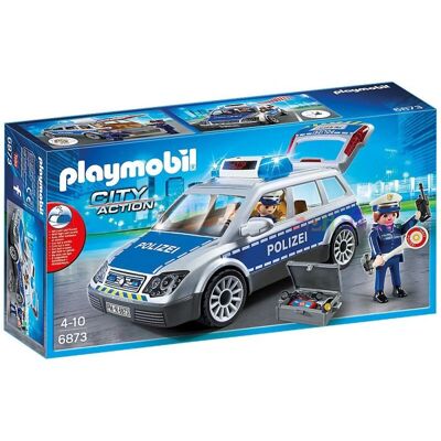 Carro de polícia Playmobil - City Action - Conjunto de brinquedos 6873 Carro de polícia Playmobil - City Action - Conjunto de brinquedos 6873