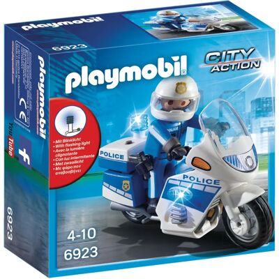 Playmobil City Action 6923 Ensemble de jeu - Moto de Police avec LED - Publicité Playmobil City Action 6923 Ensemble de jeu - Moto de Police avec LED - Publicité
