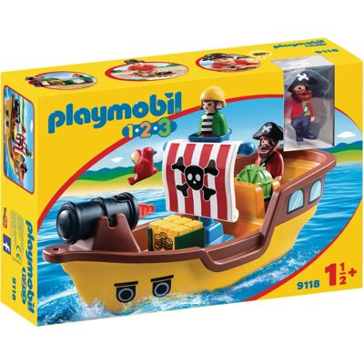 Playmobil 1.2.3 Statek Piracki Zestaw Zabawek Playmobil 1.2.3 Statek Piracki Zestaw Zabawek