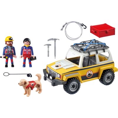 Playmobil Pojazd Ratowniczy w Górach - Pies, 2 Figury Playmobil Pojazd Ratowniczy w Górach - Pies, 2 Figury