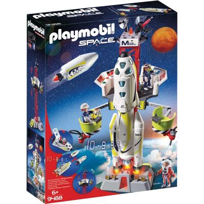 Playmobil 9488 Rakieta misji kosmicznej z platformą startową - Zestaw zabawek Playmobil 9488 Rakieta misji kosmicznej z platformą startową - Zestaw zabawek
