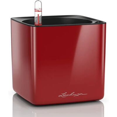 Lechuza Cube Glossy 14 - Modern öntözőcsésze - Piros Lechuza Cube Glossy 14 - Modern öntözőcsésze - Piros