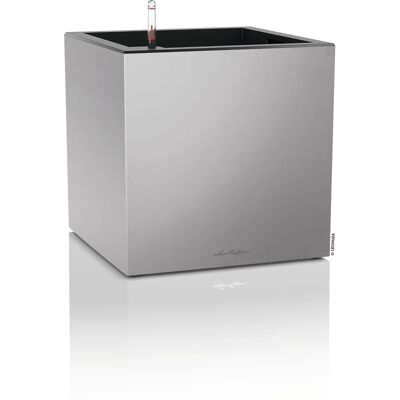 Lechuza Canto Premium 40 Low Silber Metallic Kubus Pflanzgefäß - Pflanztopf Lechuza Canto Premium 40 Low Silber Metallic Kubus Pflanzgefäß - Pflanztopf