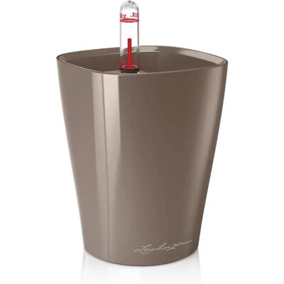 LECHUZA Mini Deltini Plantpot - Complete Kit, Taupe - Indoor LECHUZA Mini Deltini Plantpot - Complete Kit, Taupe - Indoor