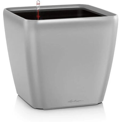 LECHUZA Vaso de interior y exterior cuadro Premium ls 35 cm - Plata Metálica - Maceta LECHUZA Vaso de interior y exterior cuadro Premium ls 35 cm - Plata Metálica - Maceta