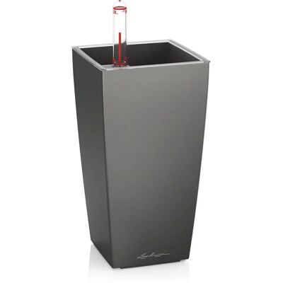 Lechuza Mini-Cubi - Zelfwaterend Binnenplantpot Antraciet Metaal Lechuza Mini-Cubi - Zelfwaterend Binnenplantpot Antraciet Metaal