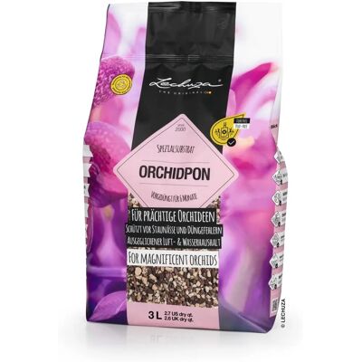 LECHUZA - Substrato per orchidee - orchidpon 3 litri marrone LECHUZA - Substrato per orchidee - orchidpon 3 litri marrone