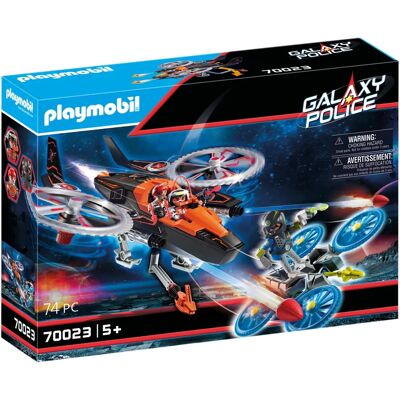 Playmobil Policja Galaktyczna 70023 Zestaw Zabawek - Piraci Kosmiczni i Helikopter Playmobil Policja Galaktyczna 70023 Zestaw Zabawek - Piraci Kosmiczni i Helikopter
