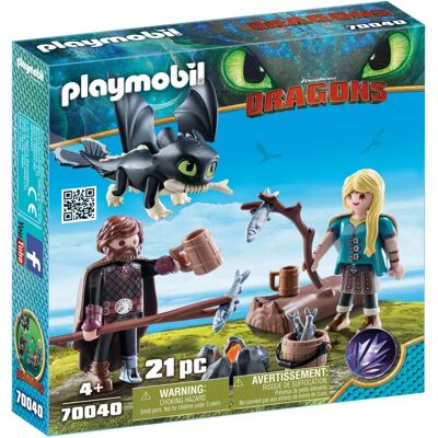 Playmobil Hiccup Astrid Pequeno Dragão - Conjunto de Brinquedos Playmobil Hiccup Astrid Pequeno Dragão - Conjunto de Brinquedos