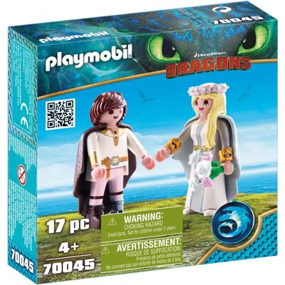 Playmobil Hiccup Astrid Conjunto de Brinquedos Dragão - Kit Playmobil Hiccup Astrid Conjunto de Brinquedos Dragão - Kit