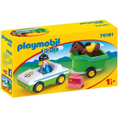 Playmobil 1.2.3 Hestetraileren - Legetøjssæt Playmobil 1.2.3 Hestetraileren - Legetøjssæt