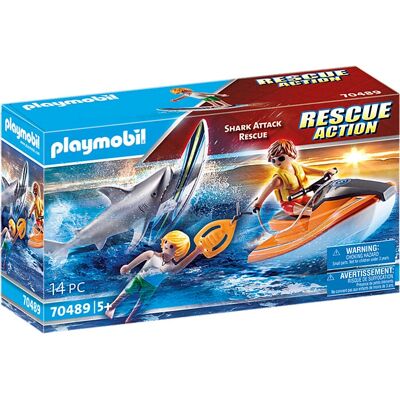 Playmobil Ação de Resgate Ataque de Tubarão - Brinquedo Playmobil Ação de Resgate Ataque de Tubarão - Brinquedo