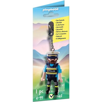 Porte-clés Playmobil Policier - 70648 - Multicolore Porte-clés Playmobil Policier - 70648 - Multicolore