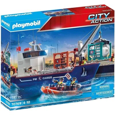 PLAYMOBIL City Action - Großer Containerfrachter mit Boot - 70769 PLAYMOBIL City Action - Großer Containerfrachter mit Boot - 70769