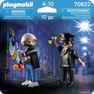 Playmobil Pack Duo Polizia - 70822 - 10 pezzi - Set Playmobil Playmobil Pack Duo Polizia - 70822 - 10 pezzi - Set Playmobil