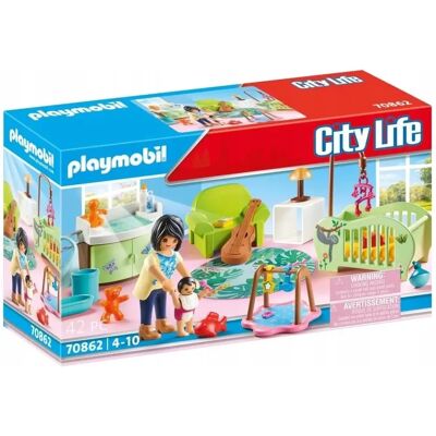 Conjunto de quarto de bebê Playmobil - Tema Vida Urbana - Multicolor - 70862 Conjunto de quarto de bebê Playmobil - Tema Vida Urbana - Multicolor - 70862