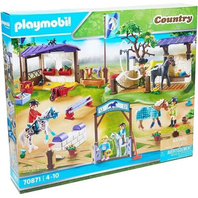 PLAYMOBIL Torneio equestre com zona de lavagem de cavalos - 222 peças PLAYMOBIL Torneio equestre com zona de lavagem de cavalos - 222 peças