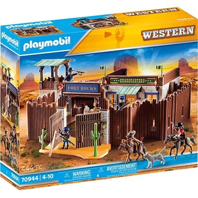 Playmobil Westernfort - Großes Western-Fort mit Wachturm, verriegelbarem Tor, Soldaten, Banditen Playmobil Westernfort - Großes Western-Fort mit Wachturm, verriegelbarem Tor, Soldaten, Banditen