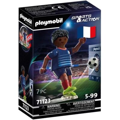 Playmobil Footballeur Français - 71123 - Ensemble de Construction - Publicité Playmobil Footballeur Français - 71123 - Ensemble de Construction - Publicité