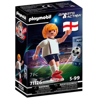 Figurine Joueur de Football Playmobil Angleterre - Multicolore - Jouet sportif - Publicité Figurine Joueur de Football Playmobil Angleterre - Multicolore - Jouet sportif - Publicité