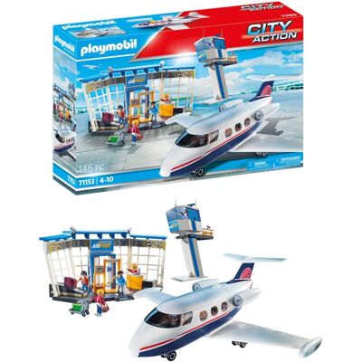 Playmobil Aeroporto 71153 - Avião e Torre de Controle - Brinquedo Playmobil Aeroporto 71153 - Avião e Torre de Controle - Brinquedo