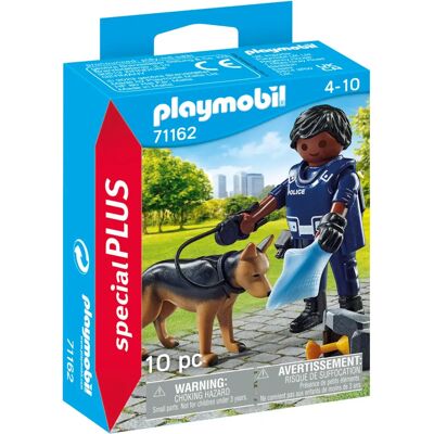 Playmobil 71162 Polícia com Cão - Conjunto de Brinquedos Playmobil 71162 Polícia com Cão - Conjunto de Brinquedos