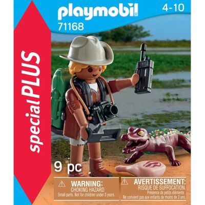 Playmobil Modèle 71168 - Chercheur avec Alligator - Figurine de Collection Playmobil Modèle 71168 - Chercheur avec Alligator - Figurine de Collection