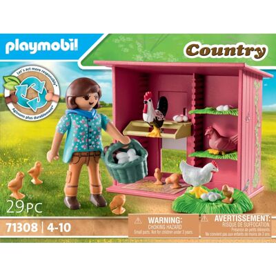 Playmobil 71308 Agricultrice et Poulailler - Publicité Playmobil 71308 Agricultrice et Poulailler - Publicité