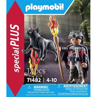 Playmobil Guerreiro com Lobo - Figura Infantil Playmobil Guerreiro com Lobo - Figura Infantil