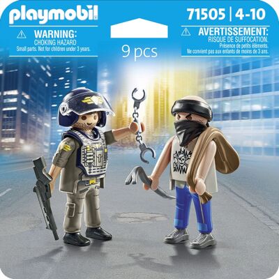 Set Playmobil Poliziotto e Ladro 9 Pezzi Set Playmobil Poliziotto e Ladro 9 Pezzi