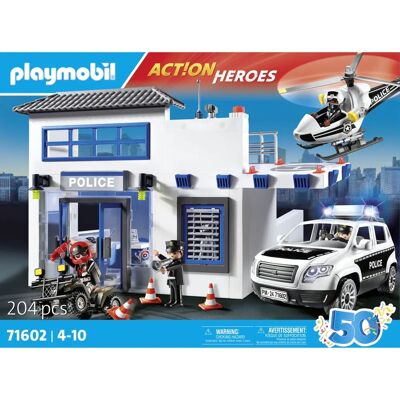 Playmobil 71602 Posterunek Policji - Bohaterowie Akcji - Wielokolorowy Playmobil 71602 Posterunek Policji - Bohaterowie Akcji - Wielokolorowy
