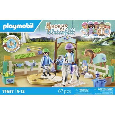 Playmobil 71637 Toy Playset - Waterfall Equestrian School Playmobil 71637 Toy Playset - Waterfall Equestrian School