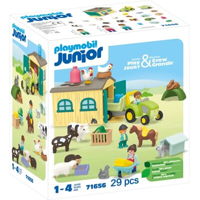 Playmobil JUNIOR - Boerderij Avontuur met Tractor, Aanhangwagen en Dierenvrienden (71656) Playmobil JUNIOR - Boerderij Avontuur met Tractor, Aanhangwagen en Dierenvrienden (71656)