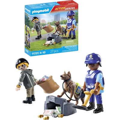 Playmobil Cão de busca policial - Conjunto Action Heroes Playmobil Cão de busca policial - Conjunto Action Heroes