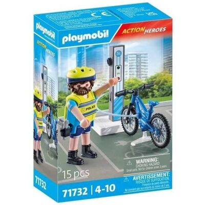 Playmobil Polizei Elektrisches Fahrrad mit Ladestation - Action-Set Playmobil Polizei Elektrisches Fahrrad mit Ladestation - Action-Set