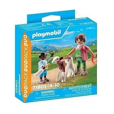 Playmobil Contadino e Bambino con Vitello - Pack Duo Fattoria Playmobil Contadino e Bambino con Vitello - Pack Duo Fattoria