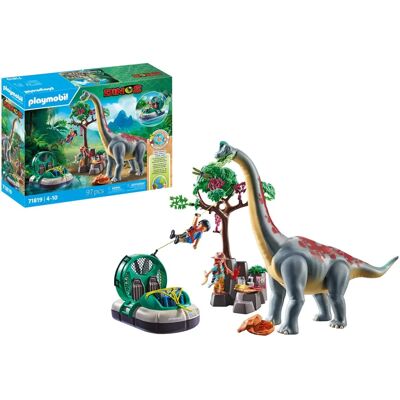 Playmobil Brachiosaurus with Hovercraft - Toy Playset Playmobil Brachiosaurus with Hovercraft - Toy Playset