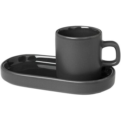 Blomus PILAR Dunkelgrau Keramik Espressotassen-Set Blomus PILAR Dunkelgrau Keramik Espressotassen-Set
