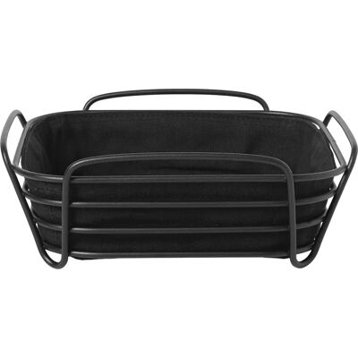 Panier per Pane Blomus 63872 - Acciaio Inox, Cotone, Nero Panier per Pane Blomus 63872 - Acciaio Inox, Cotone, Nero