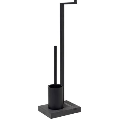 Blomus Menoto Pot à brosse WC et porte-papier - Noir - Brosse WC et porte-papier Blomus Menoto Pot à brosse WC et porte-papier - Noir - Brosse WC et porte-papier