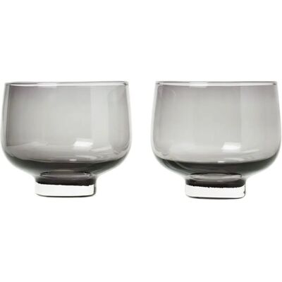 blomus Flow 22 cl Sett med 2 Røyk Glass - Tumbler blomus Flow 22 cl Sett med 2 Røyk Glass - Tumbler